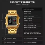 Skmei - 1868 (Chain) - Digital LED Luminous Waterproof - Golden-Steel - Image 3