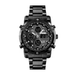 Skmei - 1389 - Dual Display Waterproof Watch - Black/Black - Image 4