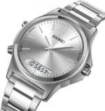 Skmei - 2120 - Electronic Luminous 30m Waterproof - Silver/Silver - Image 2