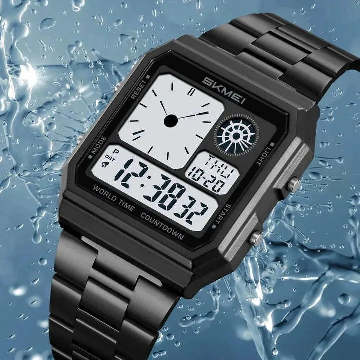 2353-3 Skmei - 2353 - Digital World Electronic Watch - Black/White - Image 2