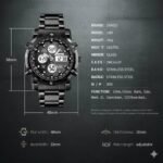 Skmei - 1389 - Dual Display Waterproof Business Watch - Black/Black/White - Image 3