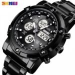Skmei - 1389 - Dual Display Waterproof Business Watch - Black/Black/White - Image 2