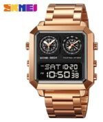 Skmei - 2204 - Digital Luminous 4 Time Square - RoseGold/Black - Image 3