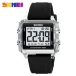Skmei - 2320 - Digital Countdown Sports Watch - White/Transparent-Black