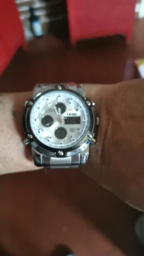 Skmei - 1389 - Dual Display Waterproof Watch - Silver/Silver photo review