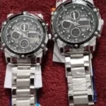 Skmei - 1389 - Dual Display Waterproof Business Watch - Blue/White photo review