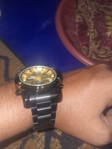 Skmei - 1389 - Dual Display Waterproof Watch - Black/Gold-Gold photo review