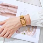 SKMEI - 1400 - Women Stainless Steel Rectangle Dial Elegant Watch - gold - Image 5