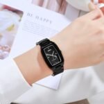 SKMEI - 1400 - Women Stainless Steel Rectangle Dial Elegant Watch - black - Image 3