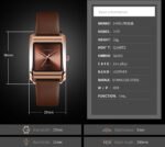 SKMEI - 1432 - Women Luxury Leather Quartz Watch - BROWN - Image 4