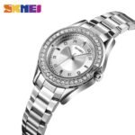 SKMEI - 1534 - Women Water Resistant Diamond Quartz Watch - silver