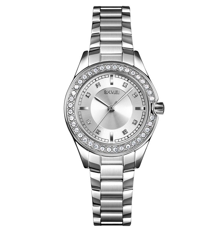 1534 (9) SKMEI - 1534 - Women Water Resistant Diamond Quartz Watch - silver - Image 2