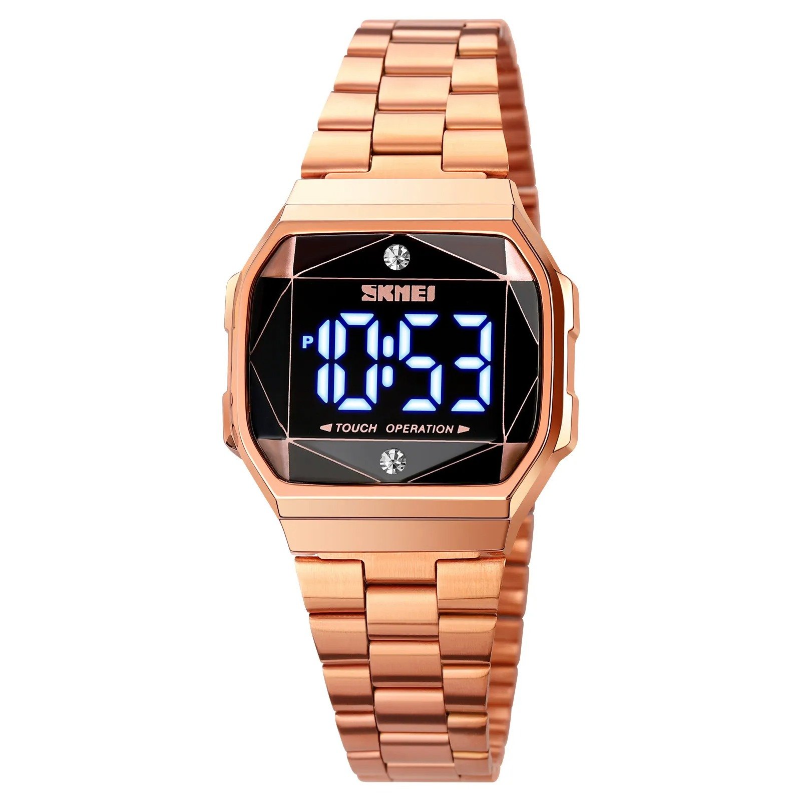 1797 (1) SKMEI - 1797 - Women Digital Touch Screen Electronic LED Watch - rose gold - Image 2