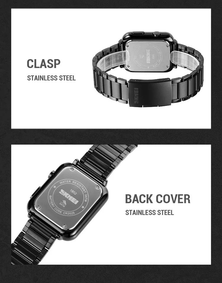 1852 (3) SKMEI - 1852 - Digital Countdown Electronic Movement - black - Image 3