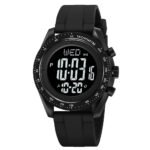Skmei - 2045- Digital Multifunctional Luminous Waterproof - black/black