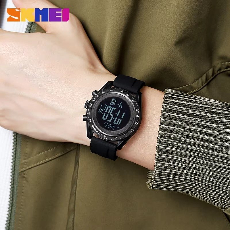 2045 (5) Skmei - 2045- Digital Multifunctional Luminous Waterproof - black/black - Image 2