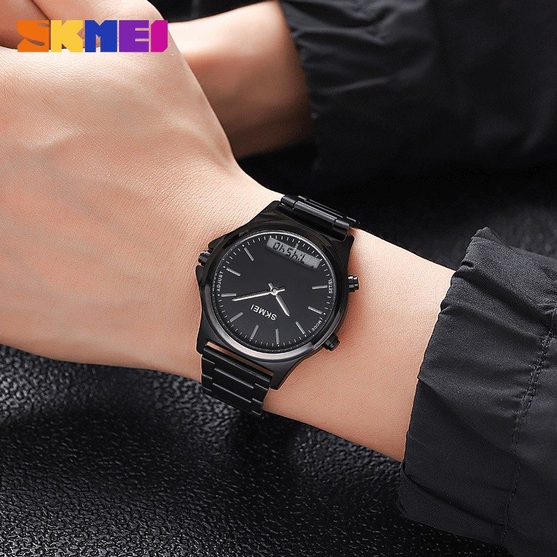 2120 (2) Skmei - 2120 - Electronic Luminous 30m Waterproof - Black/Black - Image 3