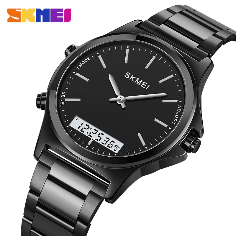 2120 Skmei - 2120 - Electronic Luminous 30m Waterproof - Black/Black - Image 1