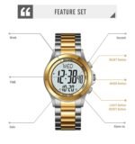 Skmei - 2271 - Digital Dual Time Men's Stainless Steel Watch - silver gold - Image 3