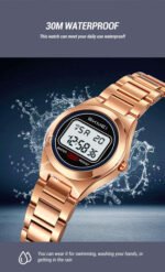 SKMEI - 2334 - Women Digital Stainless Steel Watch - rose gold - Image 2