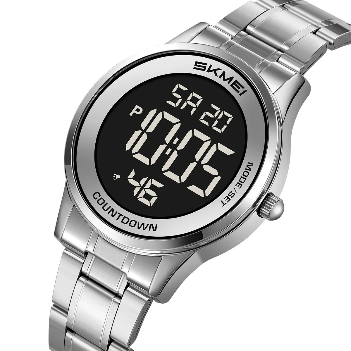 2425 (15) SKMEI - 2425 - Digital Classic Gents Digital Stainless Steel Watch - silver/black - Image 1