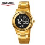 SKMEI - 2425 - Digital Classic Gents Digital Stainless Steel Watch - gold-black - Image 2