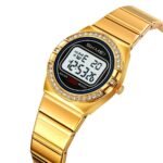 SKMEI - 2446 - Women Digital Stainless Steel Watch - gold