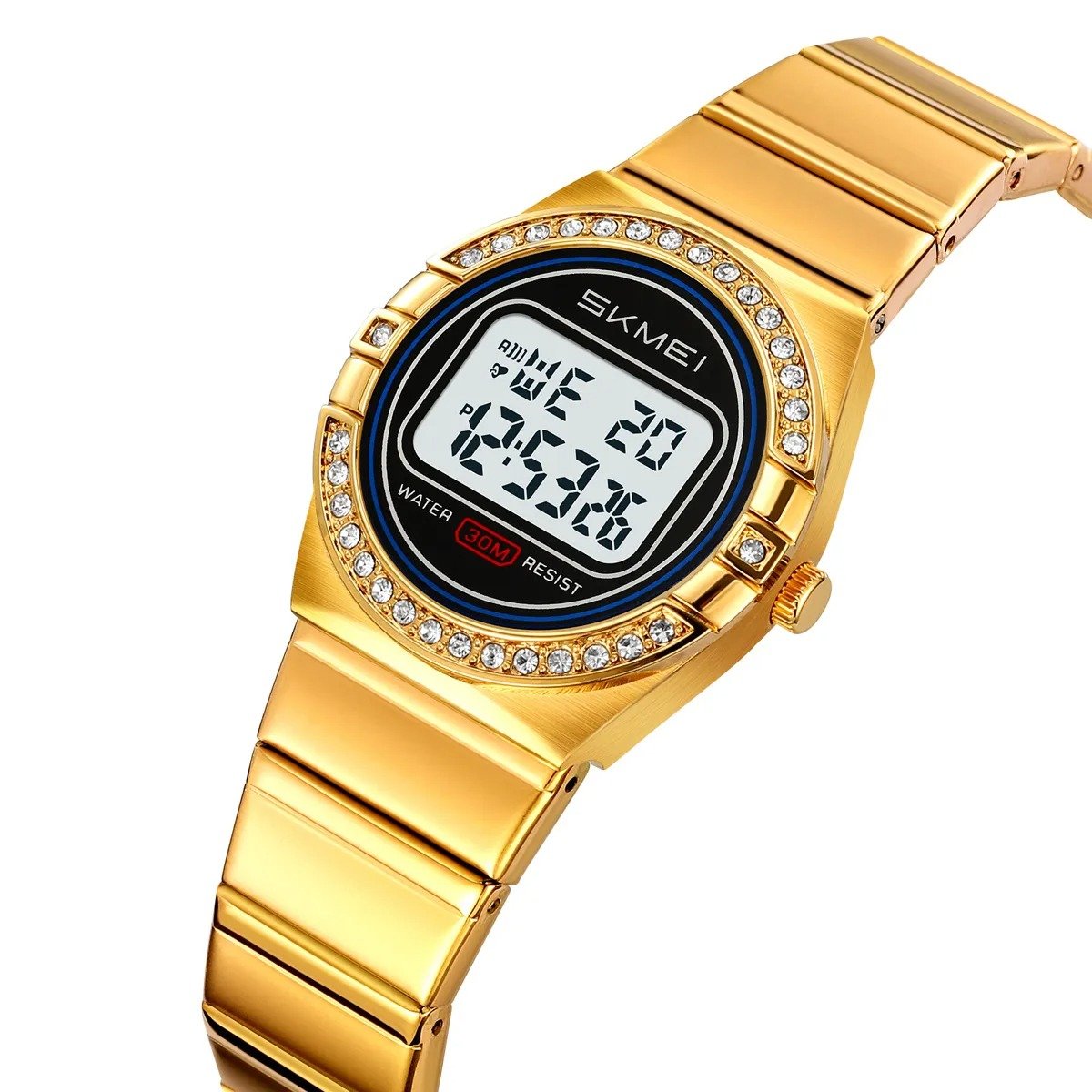2446 (5) SKMEI - 2446 - Women Digital Stainless Steel Watch - gold - Image 1