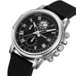 SKMEI - 2468 - Luxury Analog Quartz Chronograph Watch - silver/black