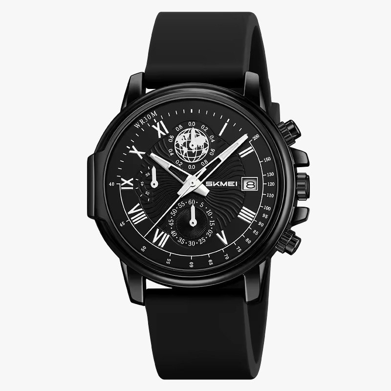 2468 (5) SKMEI - 2468 - Luxury Analog Quartz Chronograph Watch - black/black-black - Image 1