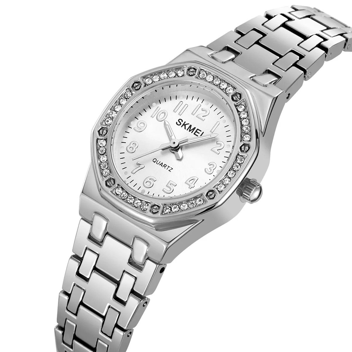 2508 (8) SKMEI - 2508 - Women Stainless Steel Luxury Watch - silver - Image 1