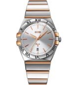 SKMEI - 9257 - Business Stainless Steel Band Men's Watch - rose gold/silver-silver (man) - Image 2
