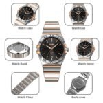 SKMEI - 9257 - Business Stainless Steel Band Men's Watch - rose gold/silver-black (man) - Image 4