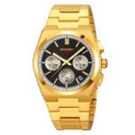 SKMEI - 9371 - Luxury Business Waterproof Luminous Date Stainless Steel - Gold/Black - Image 3