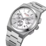SKMEI - 9371 - Luxury Business Waterproof Luminous Date Stainless Steel - Silver/Silver