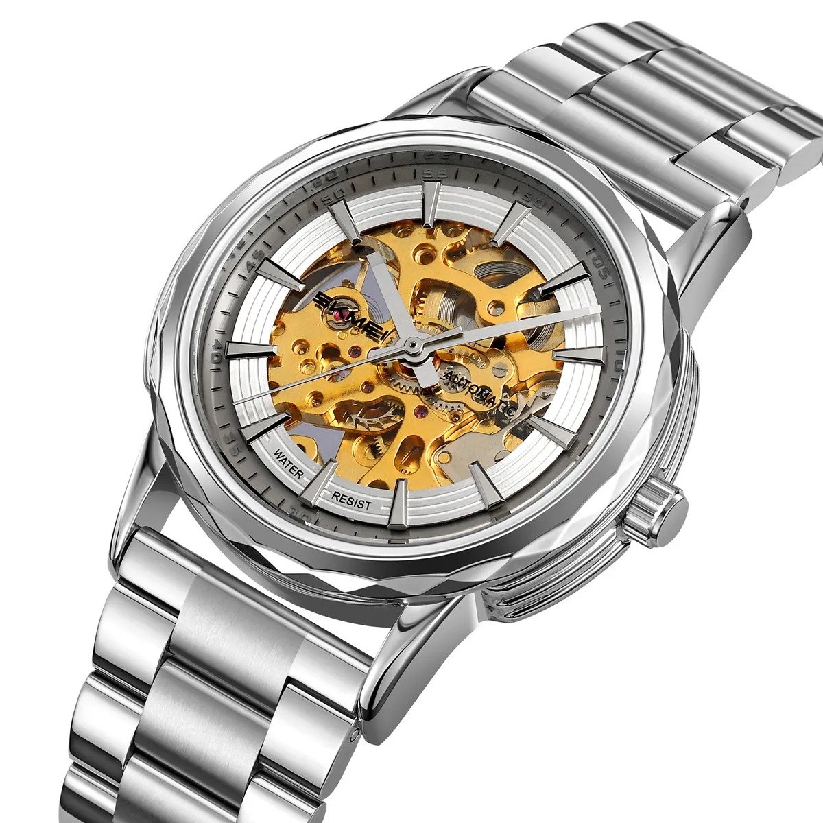 M035 (3) SKMEI - M035 - High Quality Mechanical Watch - silver-steel - Image 1