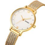 SKMEI - 1874 - Women Stainless Steel Quartz Watch - gold