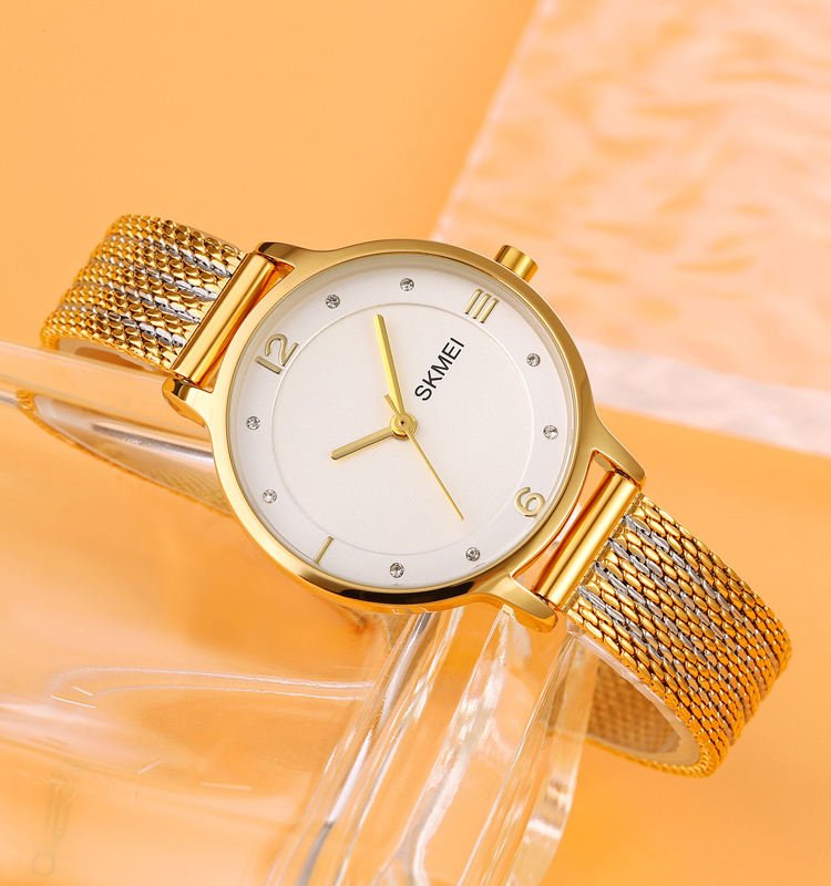 WhatsApp Image 2025-10-18 at 3.25.09 PM (4) SKMEI - 1874 - Women Stainless Steel Quartz Watch - gold - Image 3